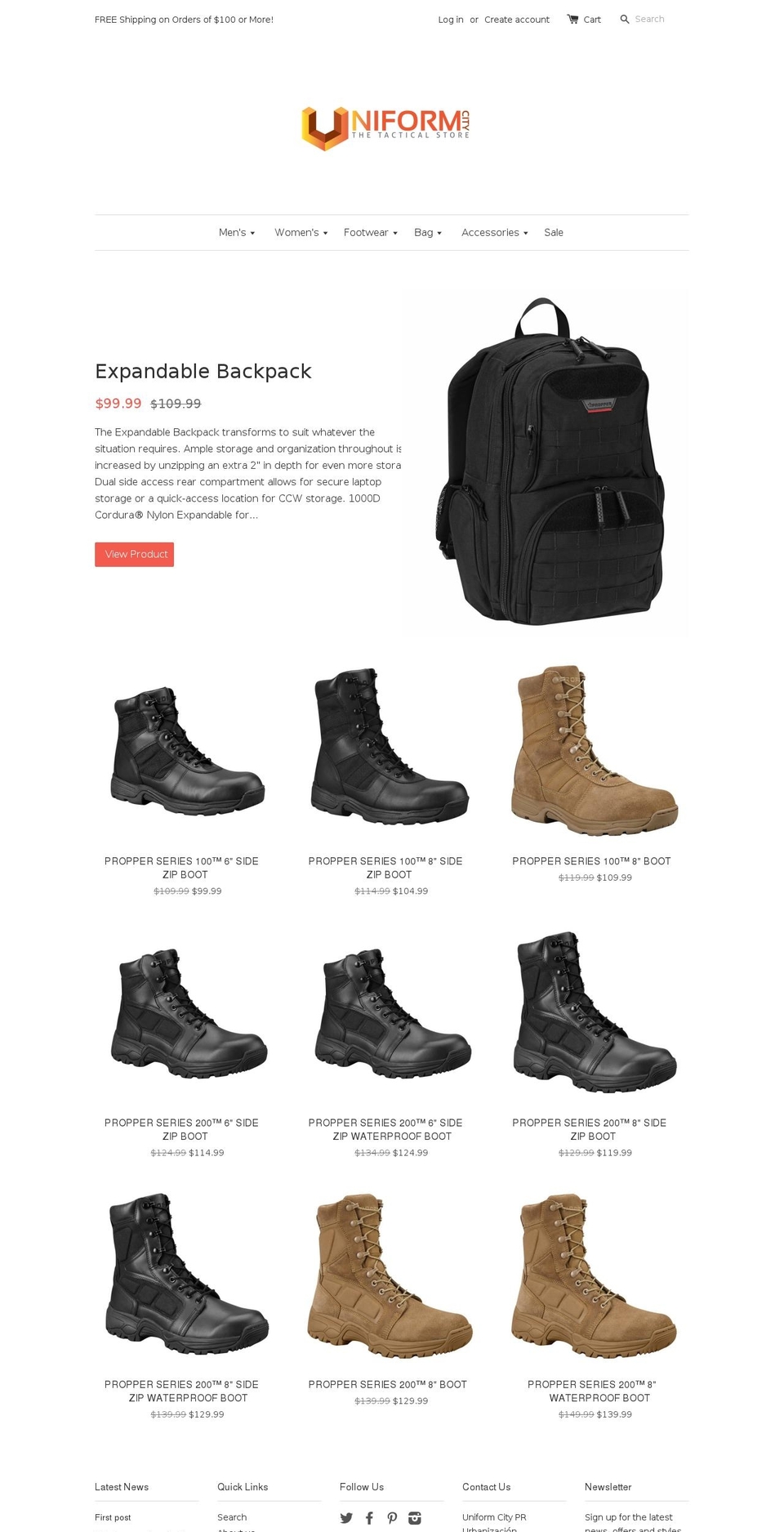 uniformcitypr.com shopify website screenshot