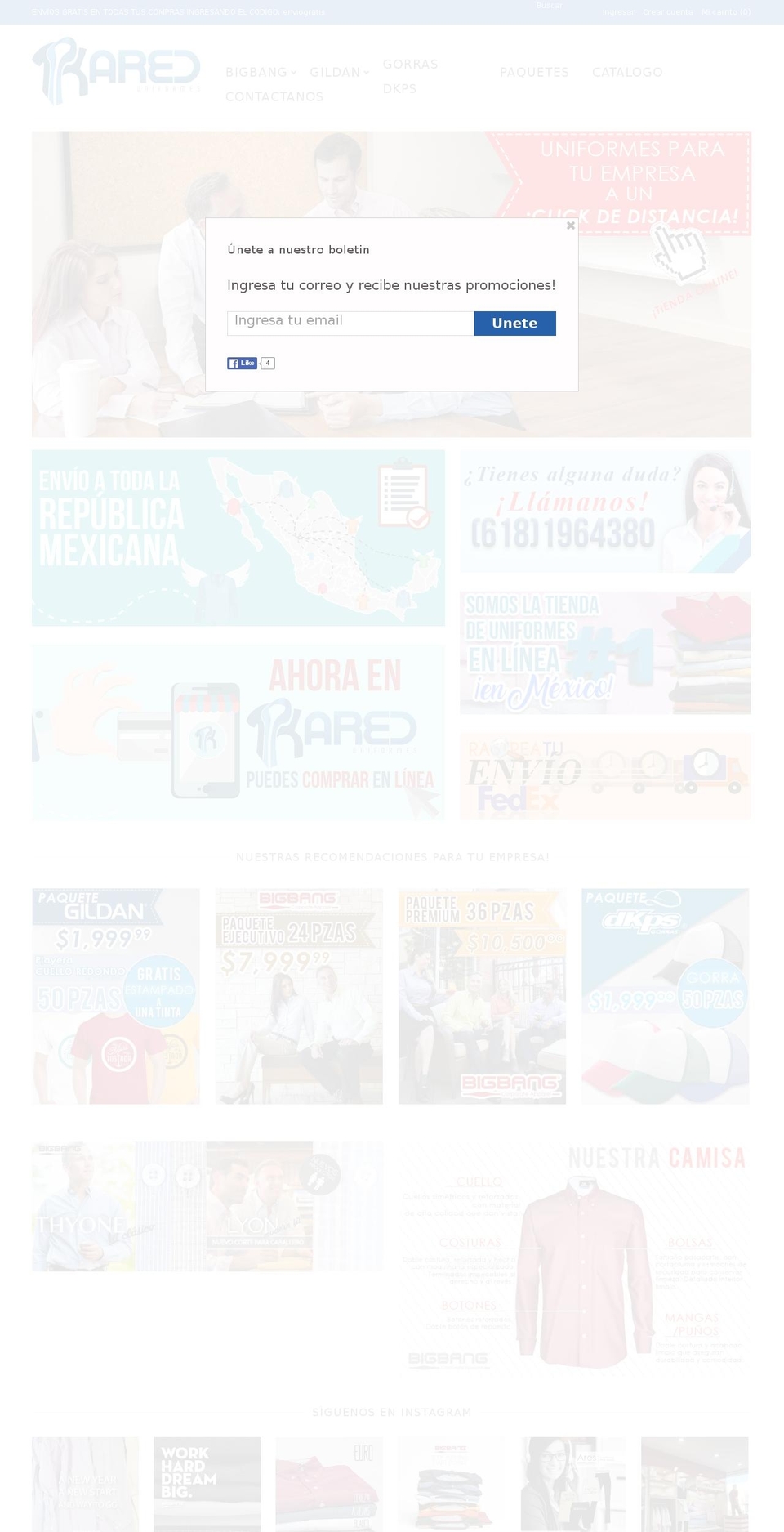 uniformeskared.com shopify website screenshot