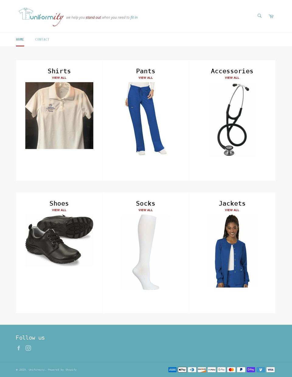 uniformity.biz shopify website screenshot