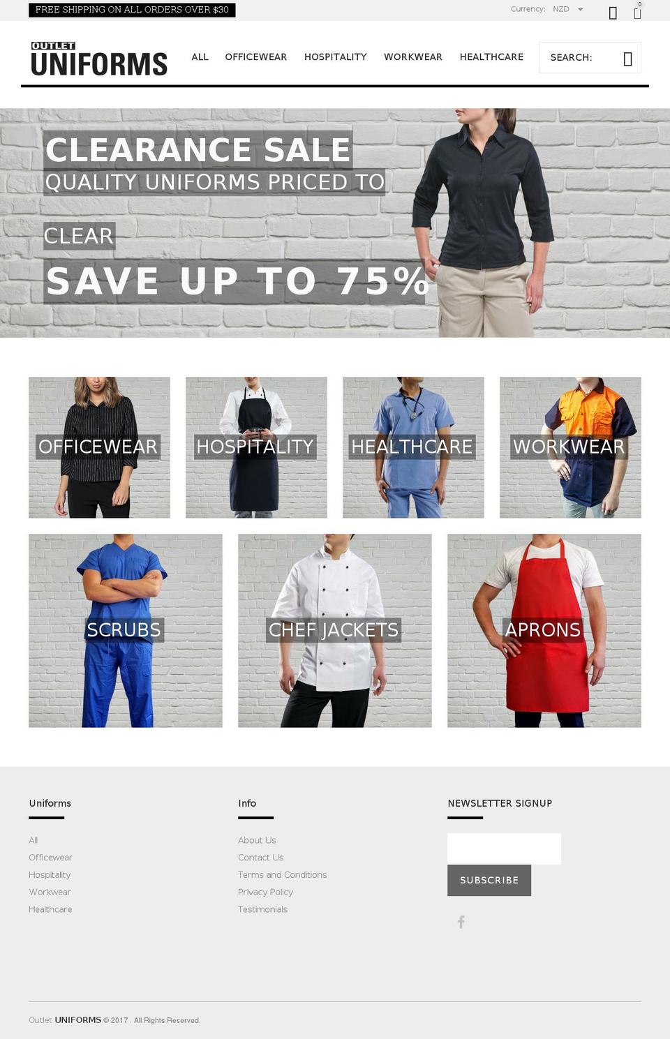 install-me-yourstore-v2-1-7 Shopify theme site example uniforms.co.nz