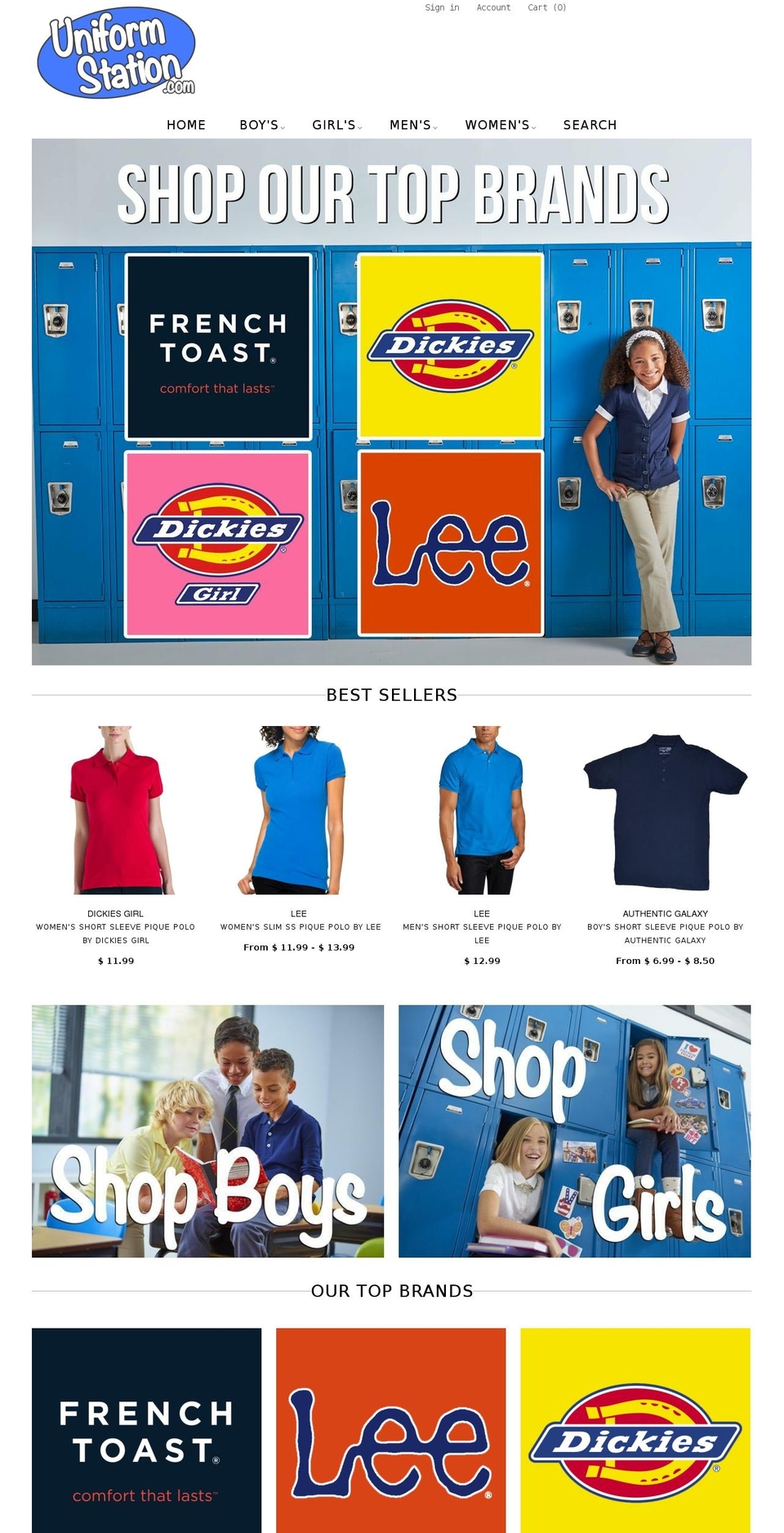 uniformstation.com — Shopify storefront screenshot