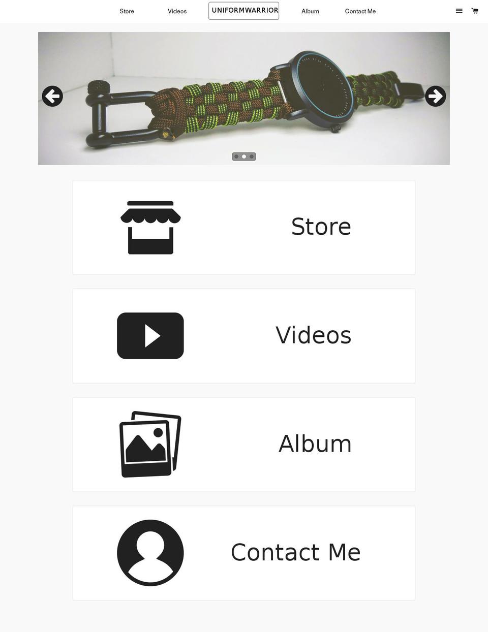 uniformwarrior.com — Shopify storefront screenshot