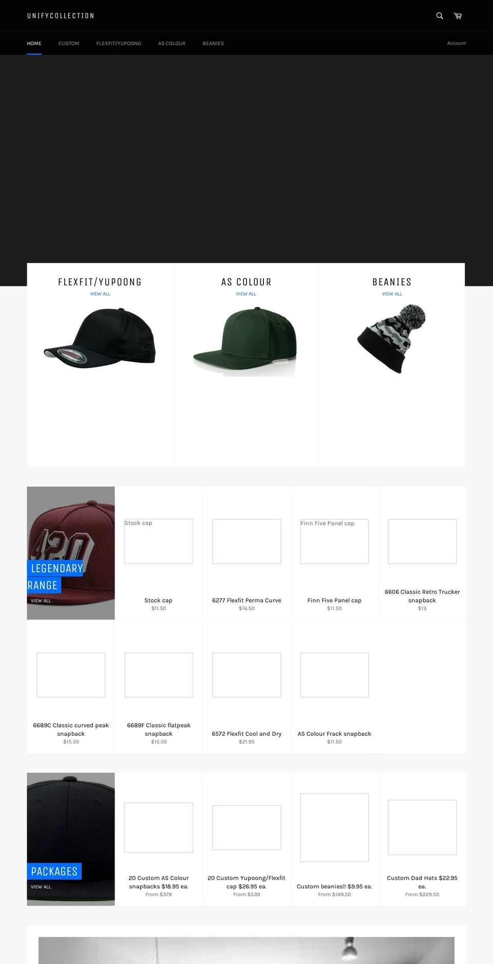unifycollection.com.au shopify website screenshot