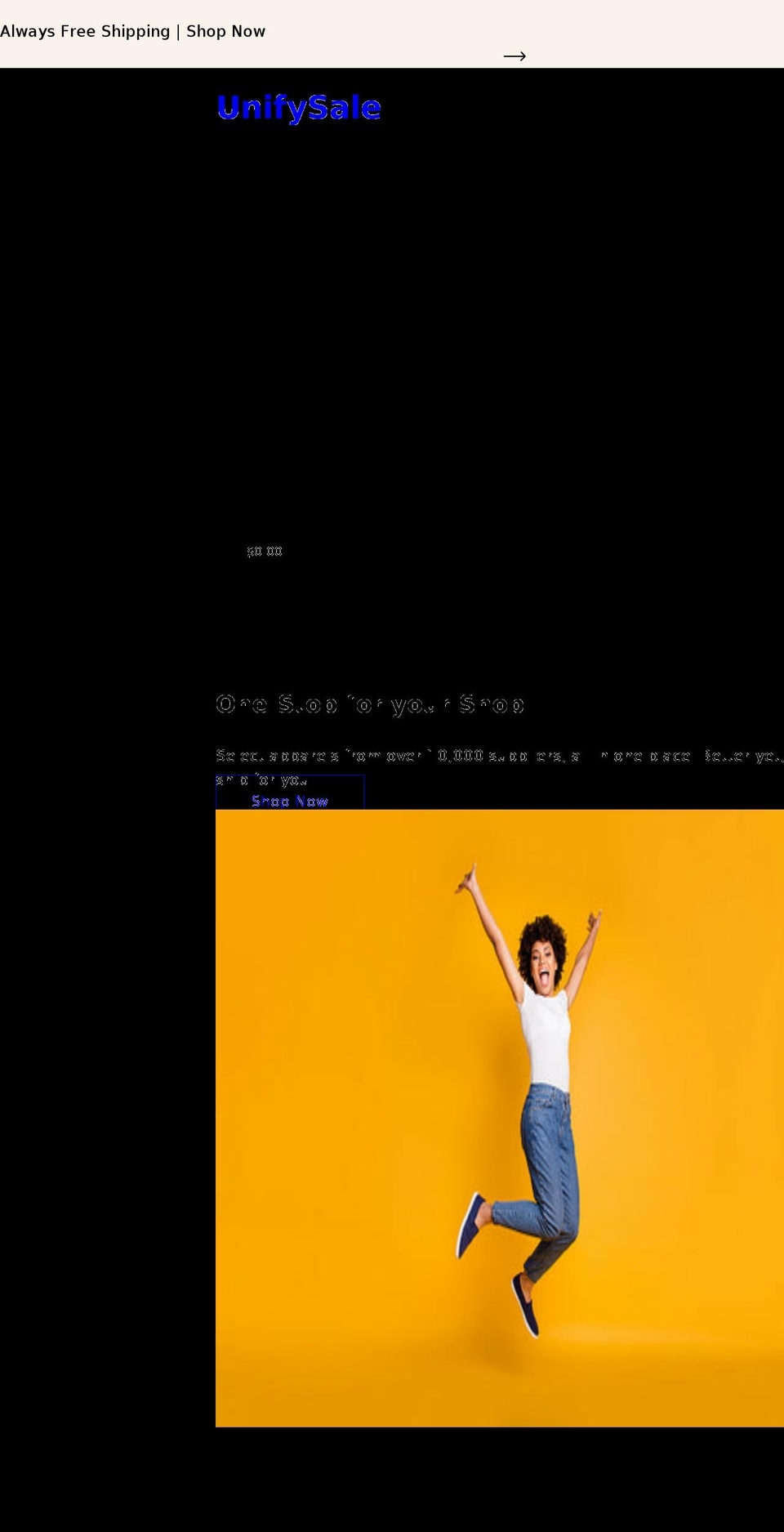 unifysale.com shopify website screenshot
