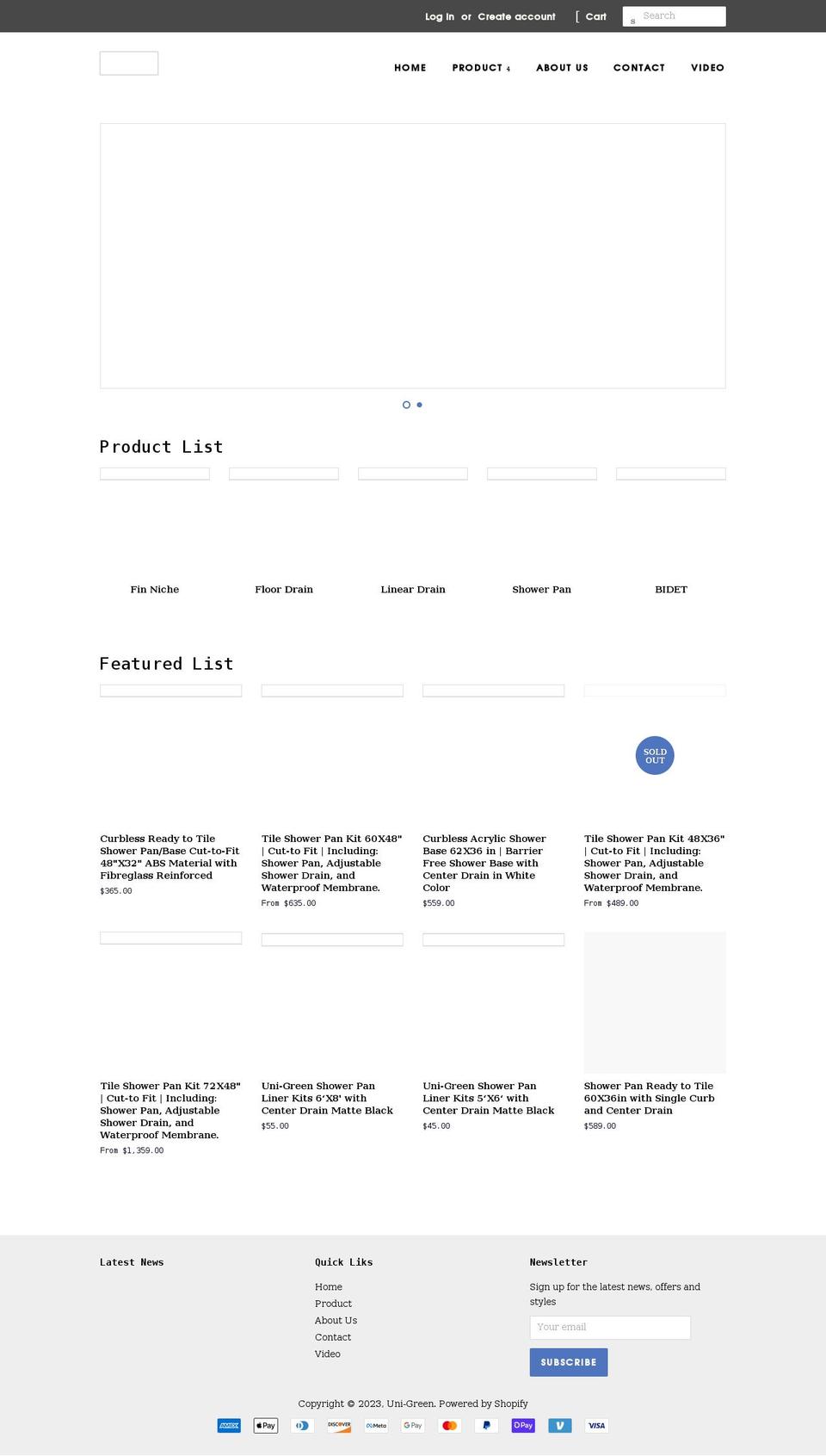 unihouzz.com shopify website screenshot
