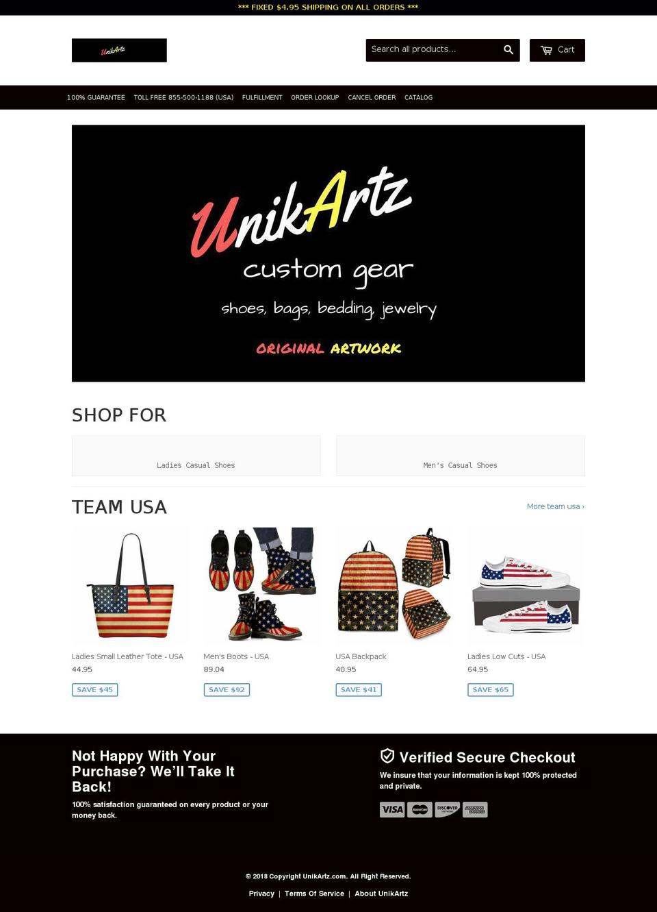 unikartz.com shopify website screenshot