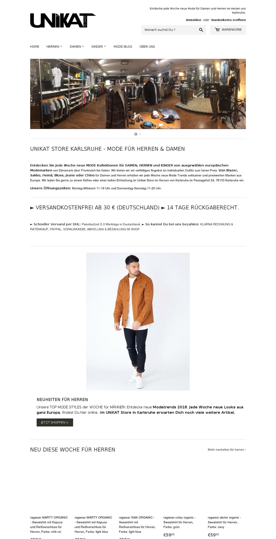unikattoshop.com — Shopify storefront screenshot