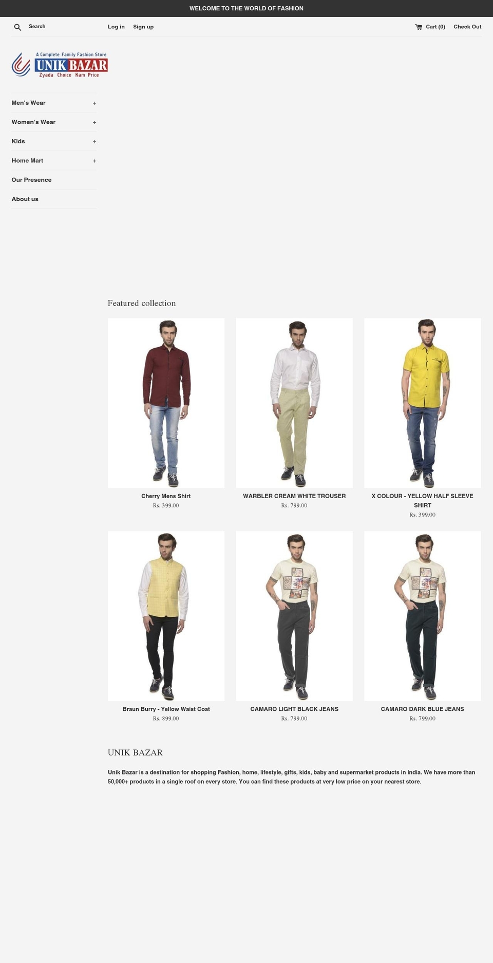 unikbazar.com — Shopify storefront screenshot