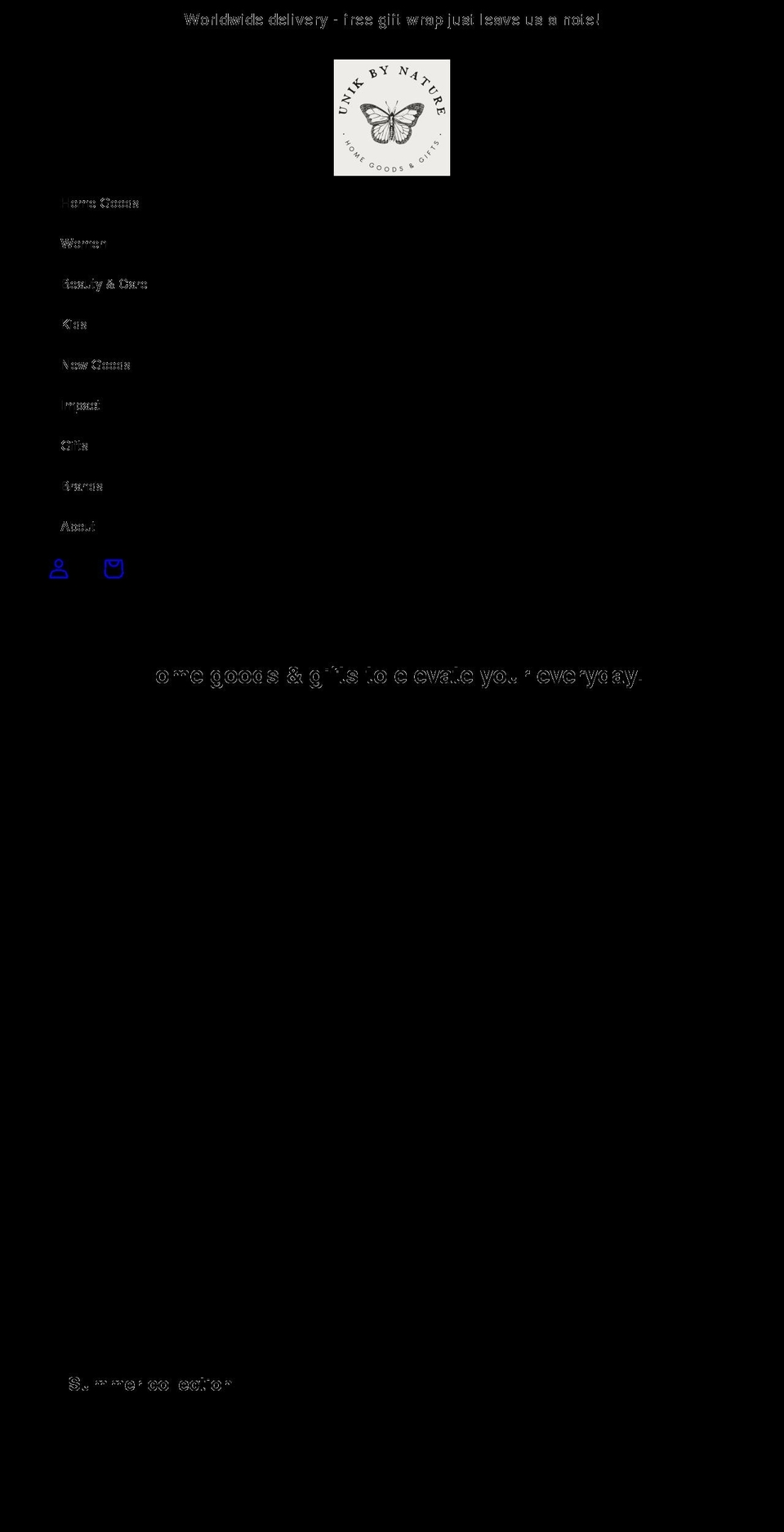 unikbynature.com — Shopify storefront screenshot
