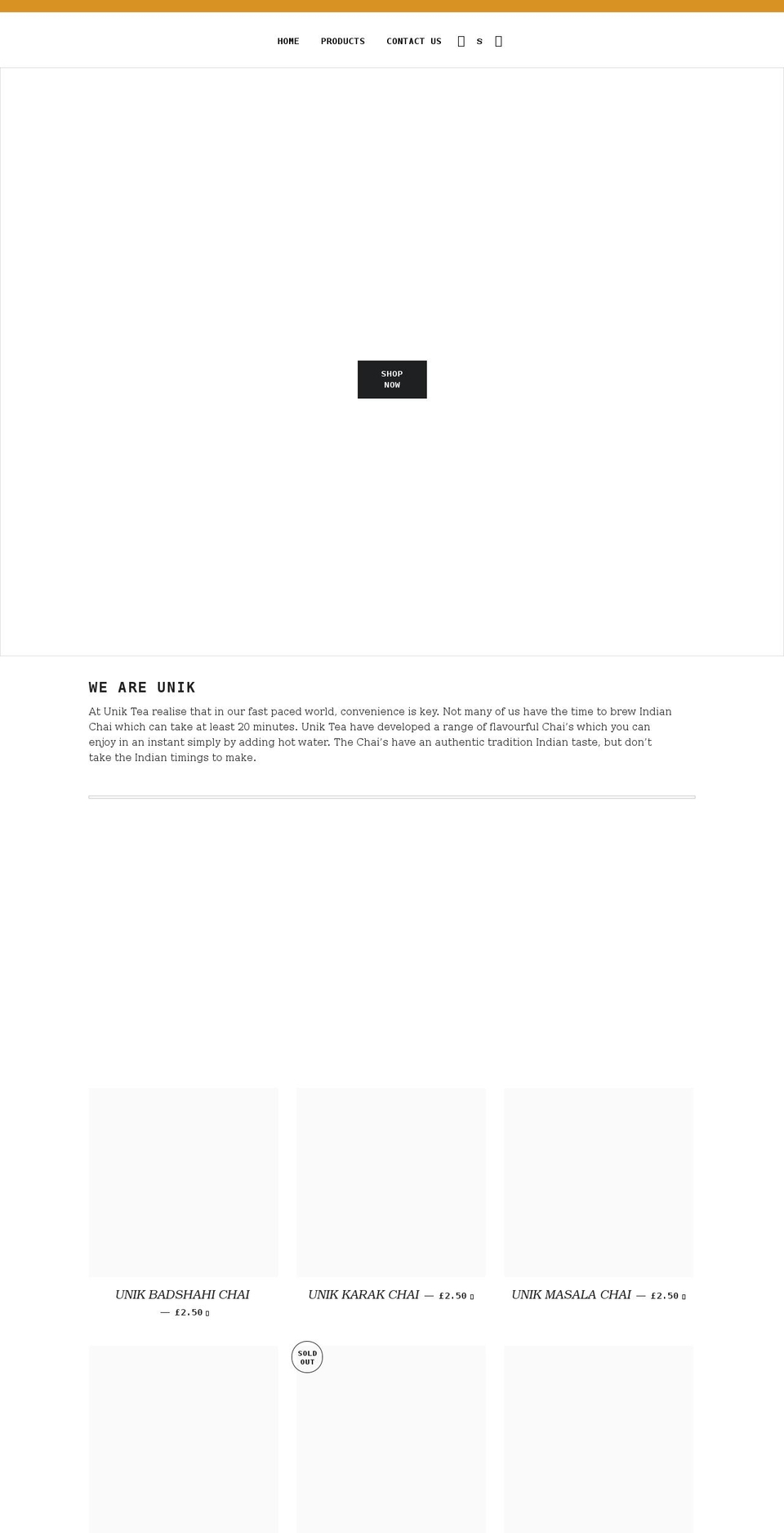 unikchai.com shopify website screenshot