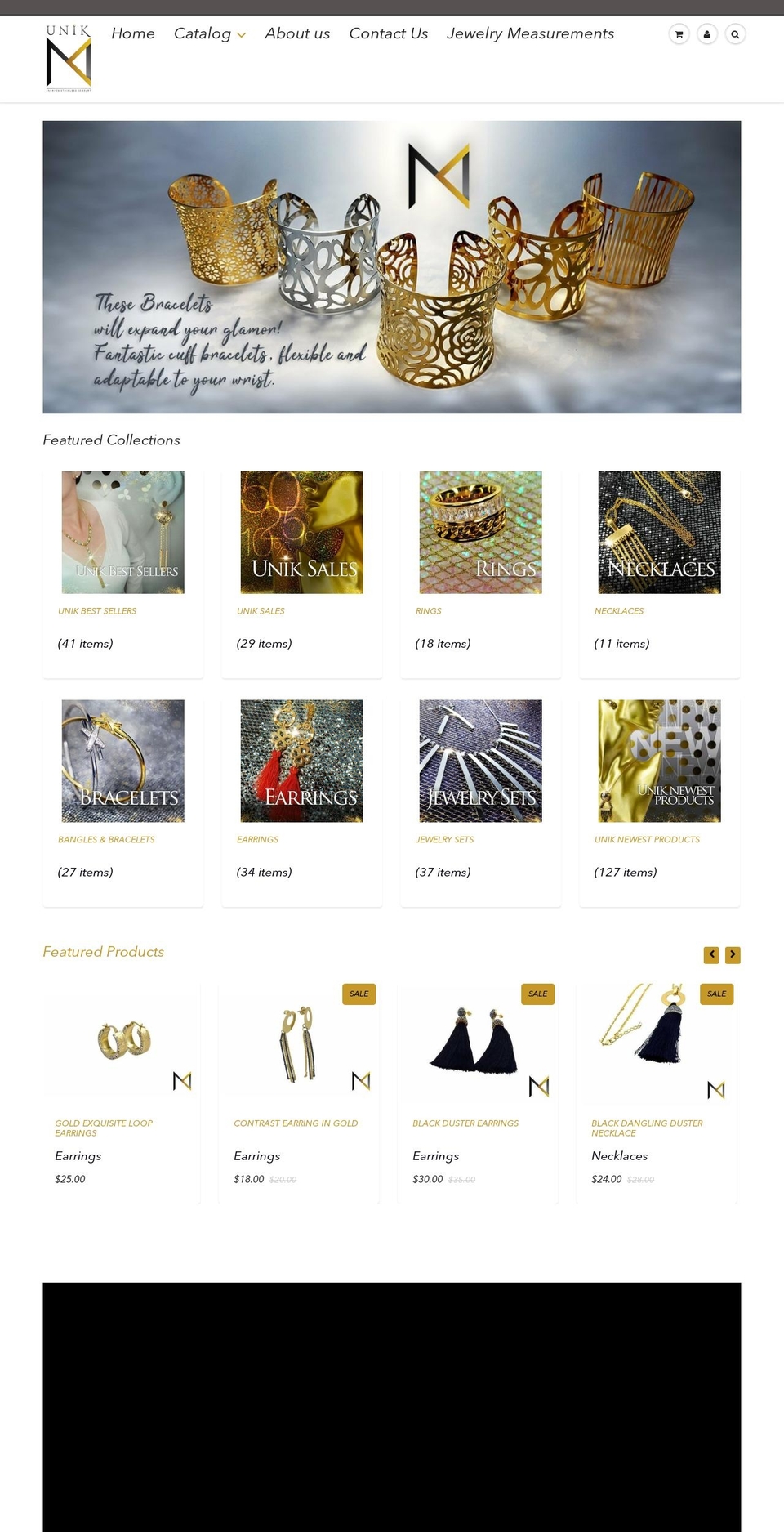 unikjewelry.com shopify website screenshot