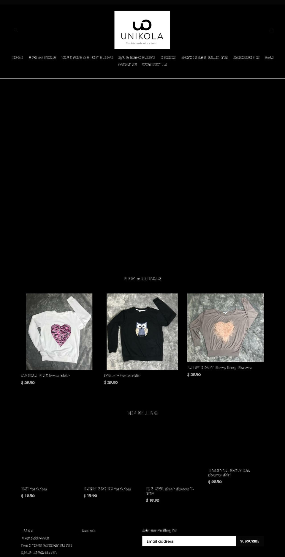 unikola.com shopify website screenshot