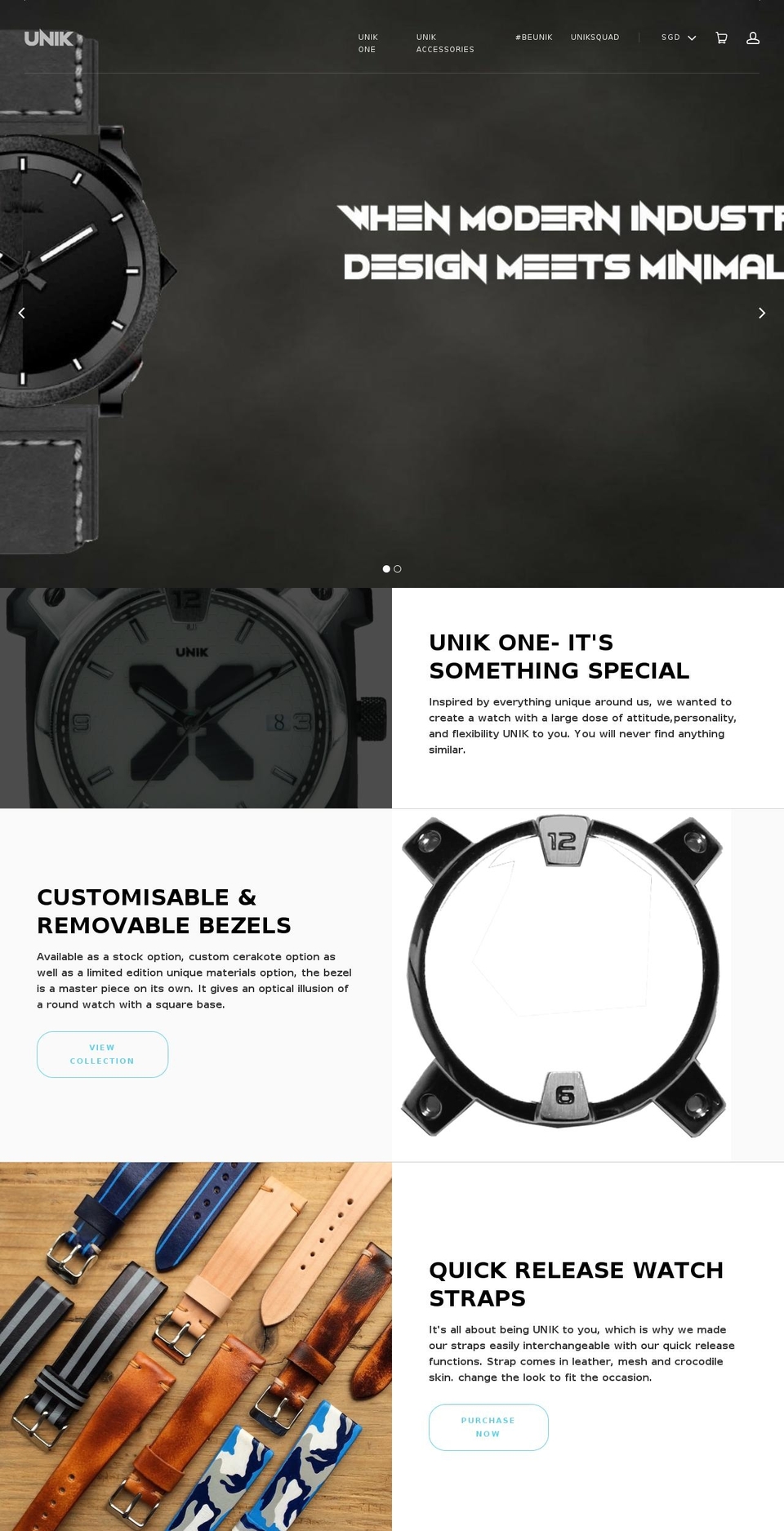 unikwatches.com shopify website screenshot