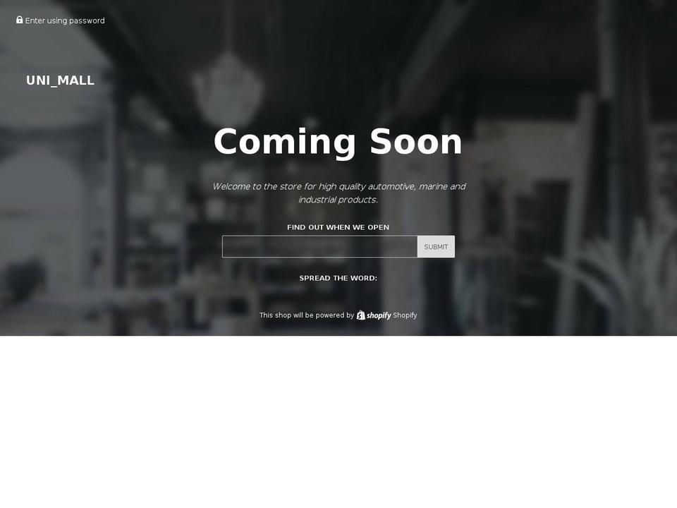unimallusa.com shopify website screenshot