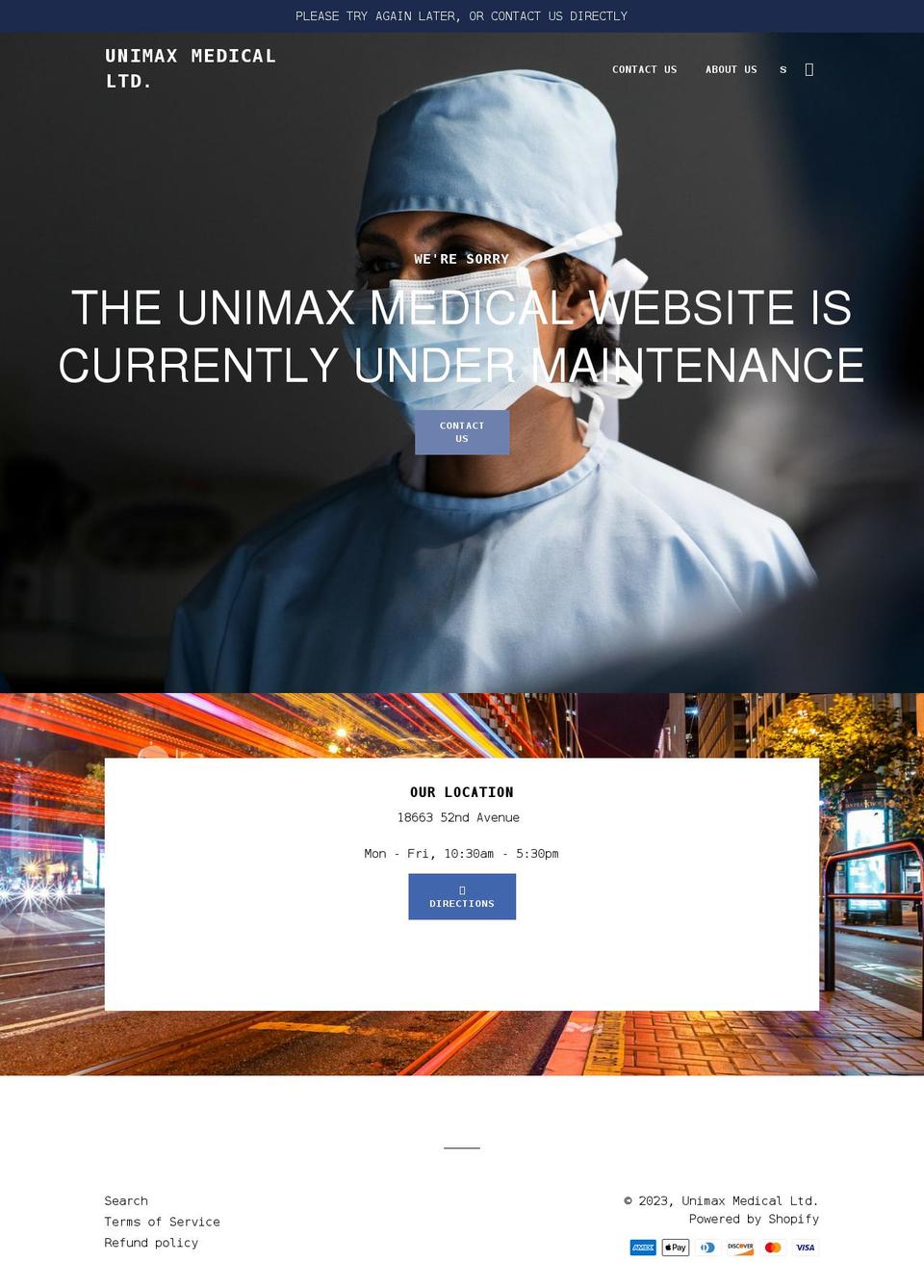 unimaxcanada.com shopify website screenshot
