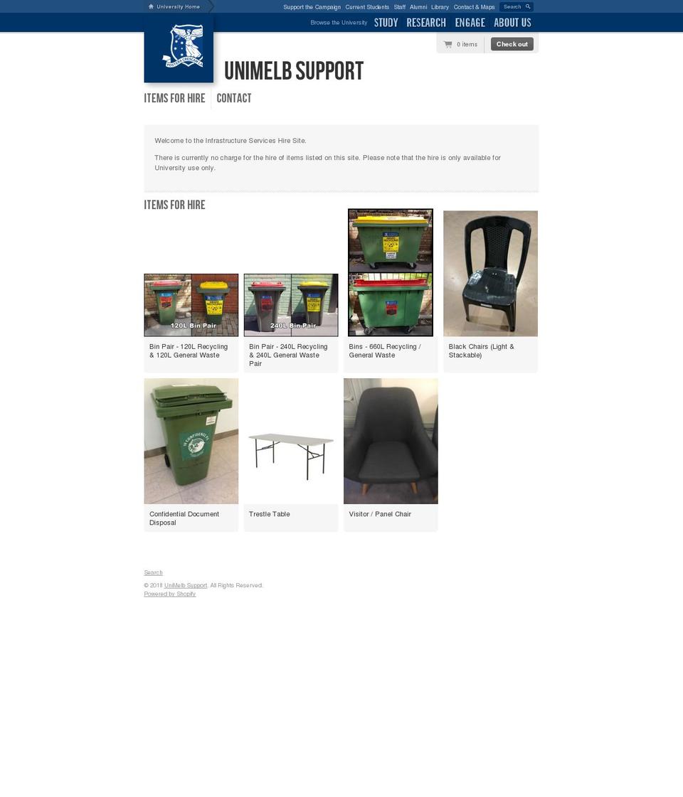 unimelb.support shopify website screenshot