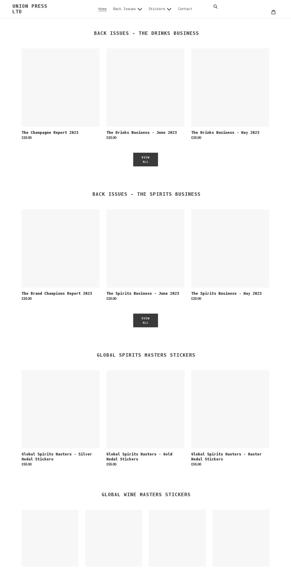 union-press-ltd.myshopify.com shopify website screenshot