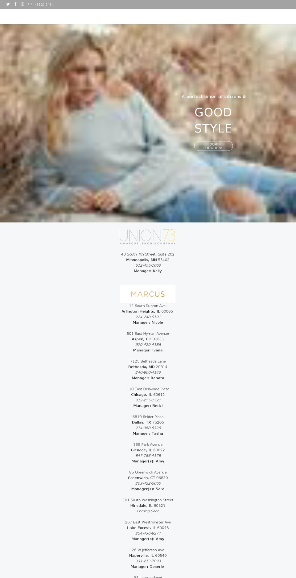 union73.com shopify website screenshot