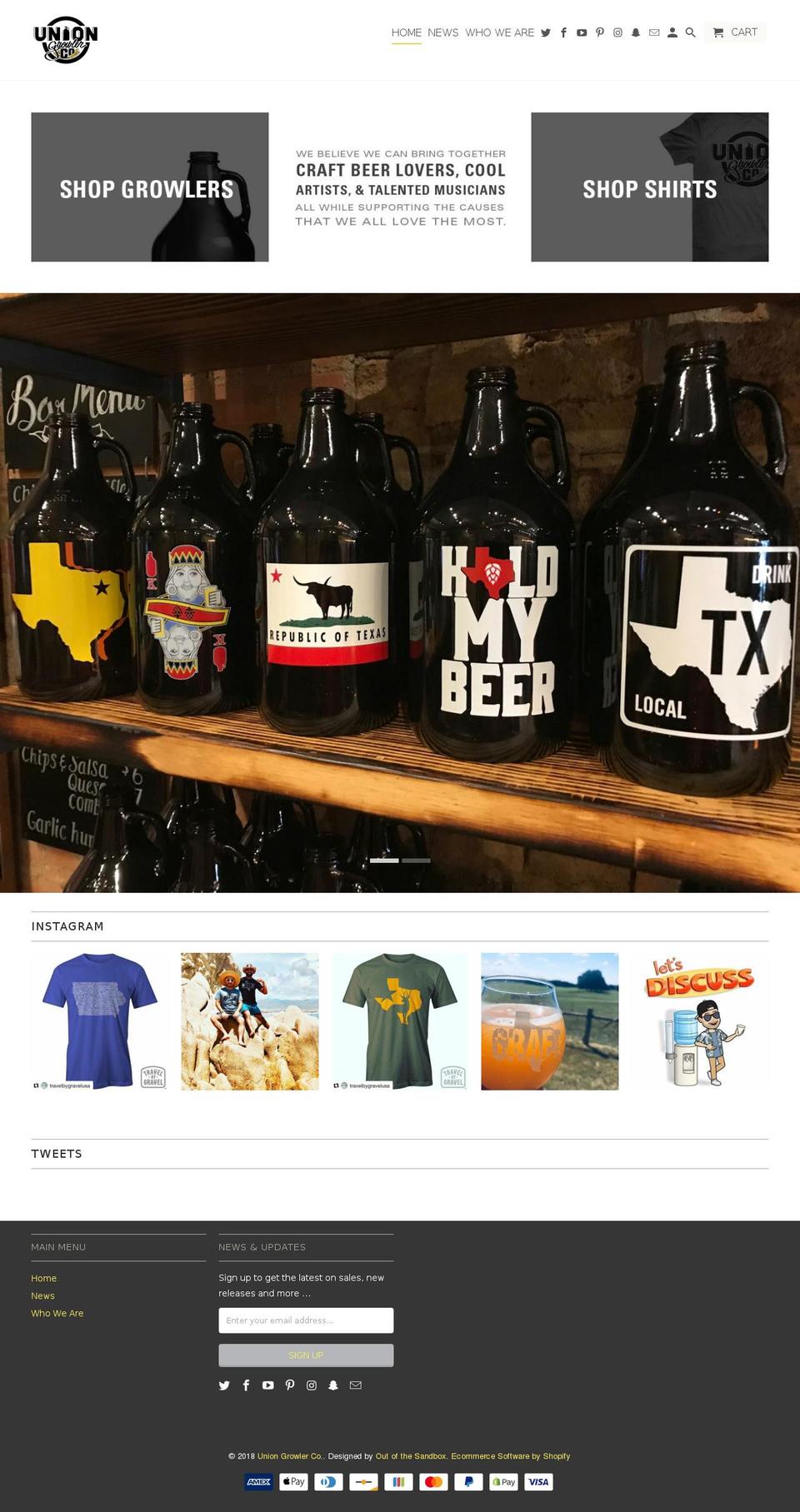 uniongrowlers.com — Shopify storefront screenshot