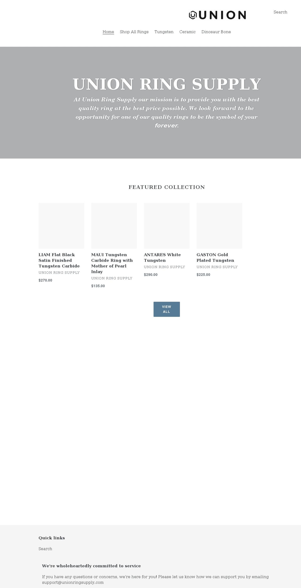 unionringsupply.com shopify website screenshot