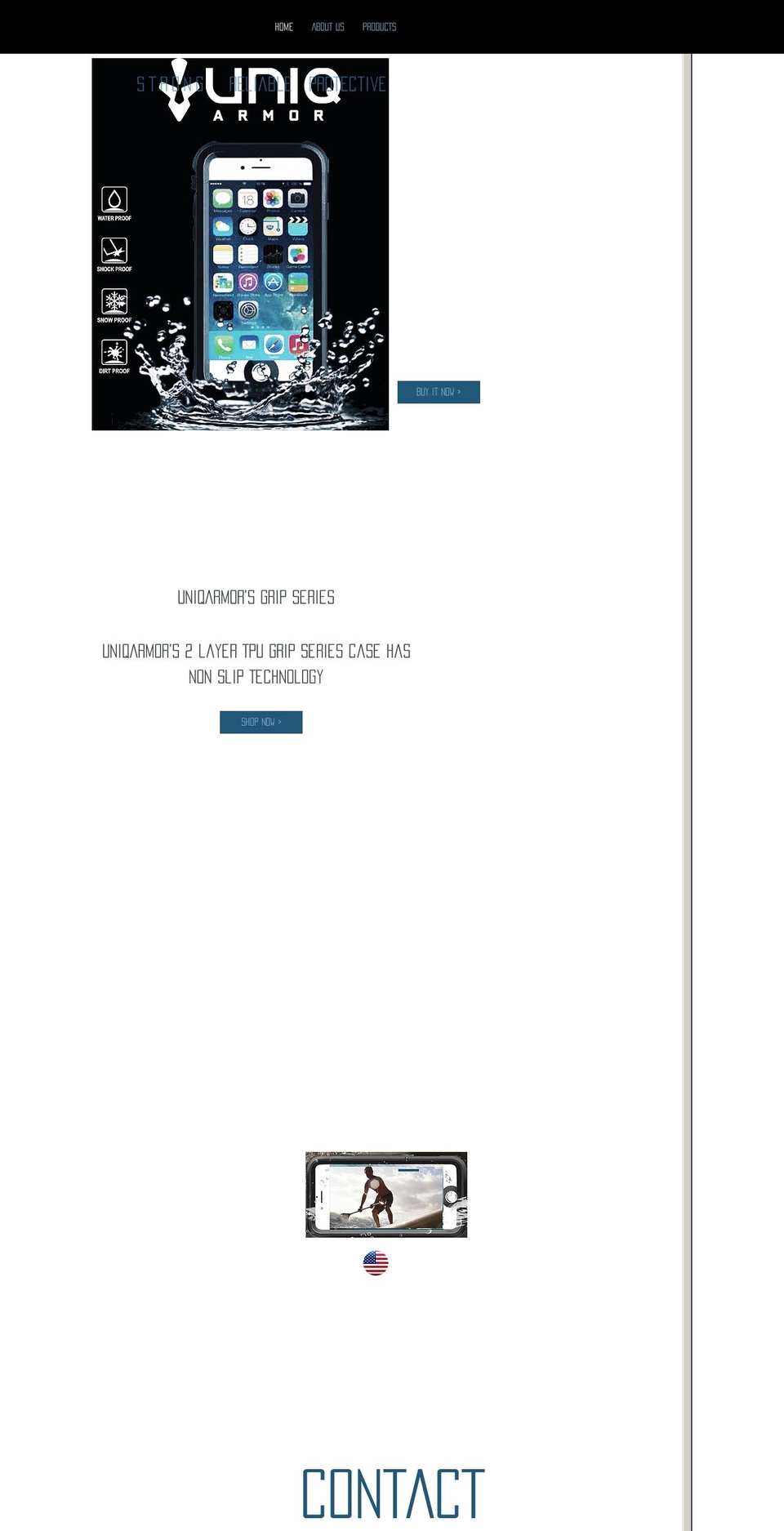 uniqarmor.com shopify website screenshot