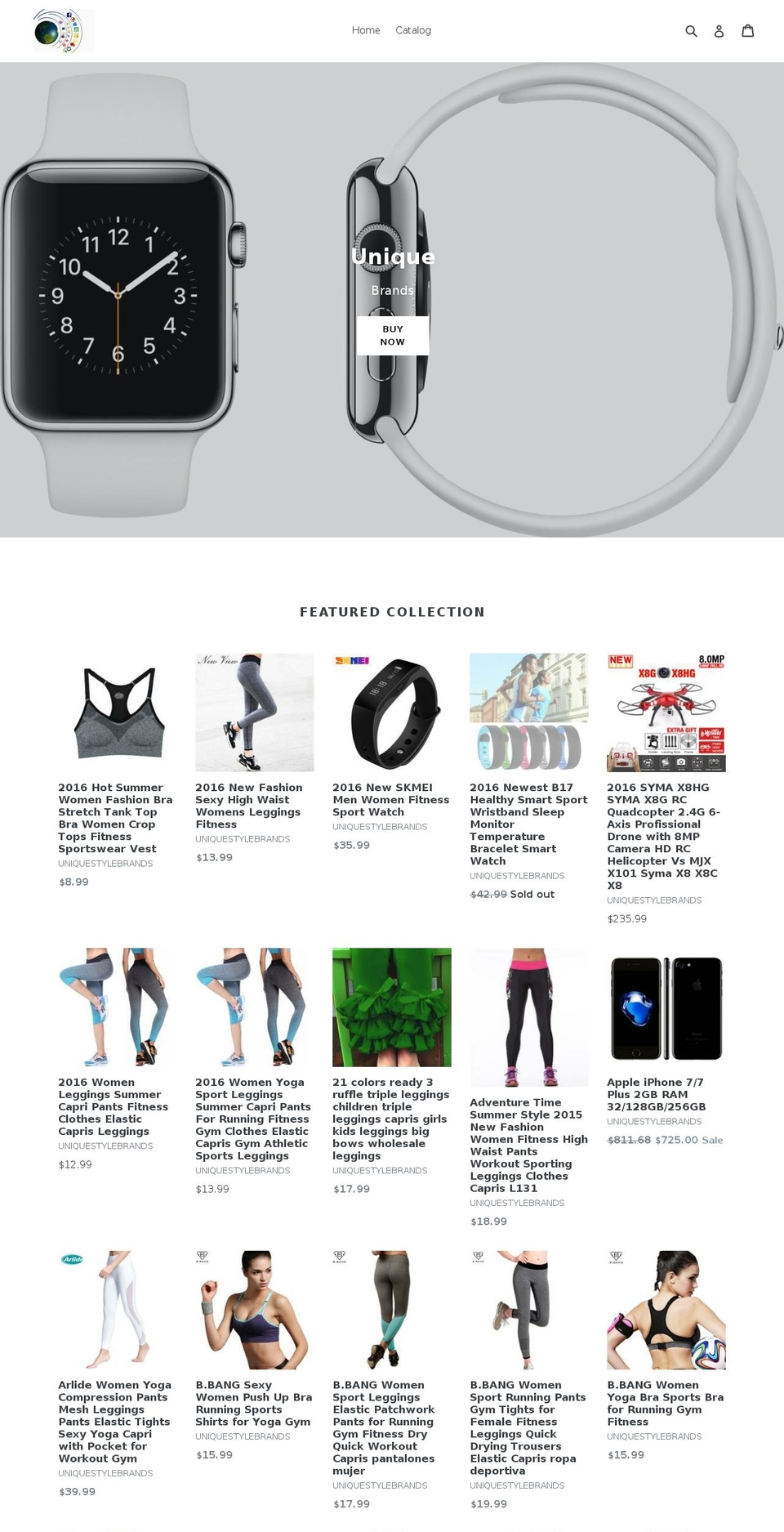 uniqbrands.com shopify website screenshot