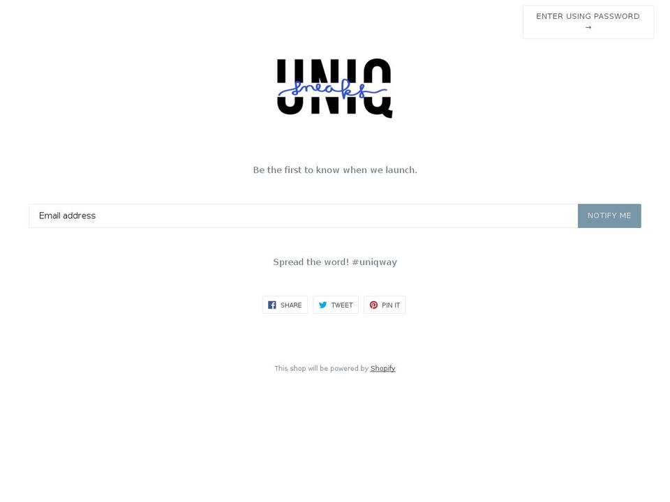 uniqsneaks.com — Shopify storefront screenshot