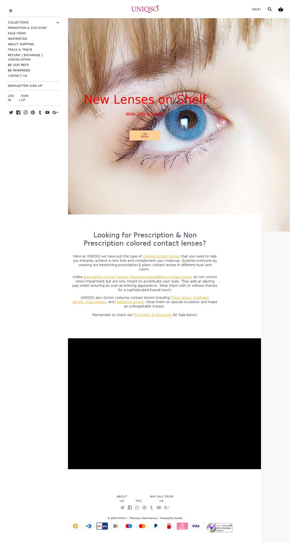 uniqso2u.com — Shopify storefront screenshot