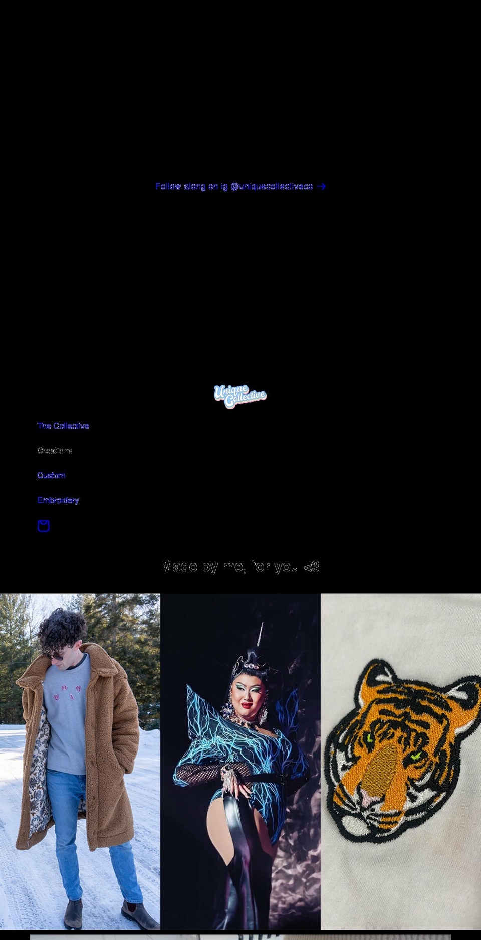 unique-collective.com shopify website screenshot