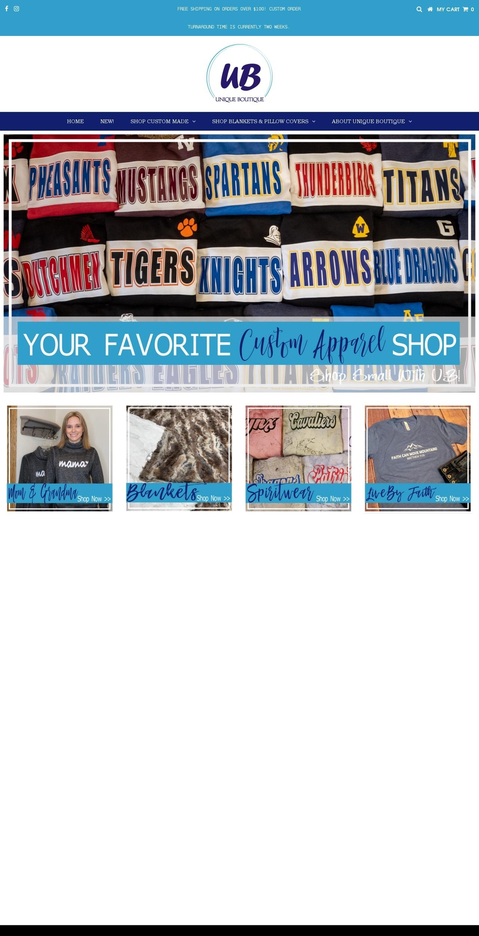 uniqueboutiquebling.com shopify website screenshot