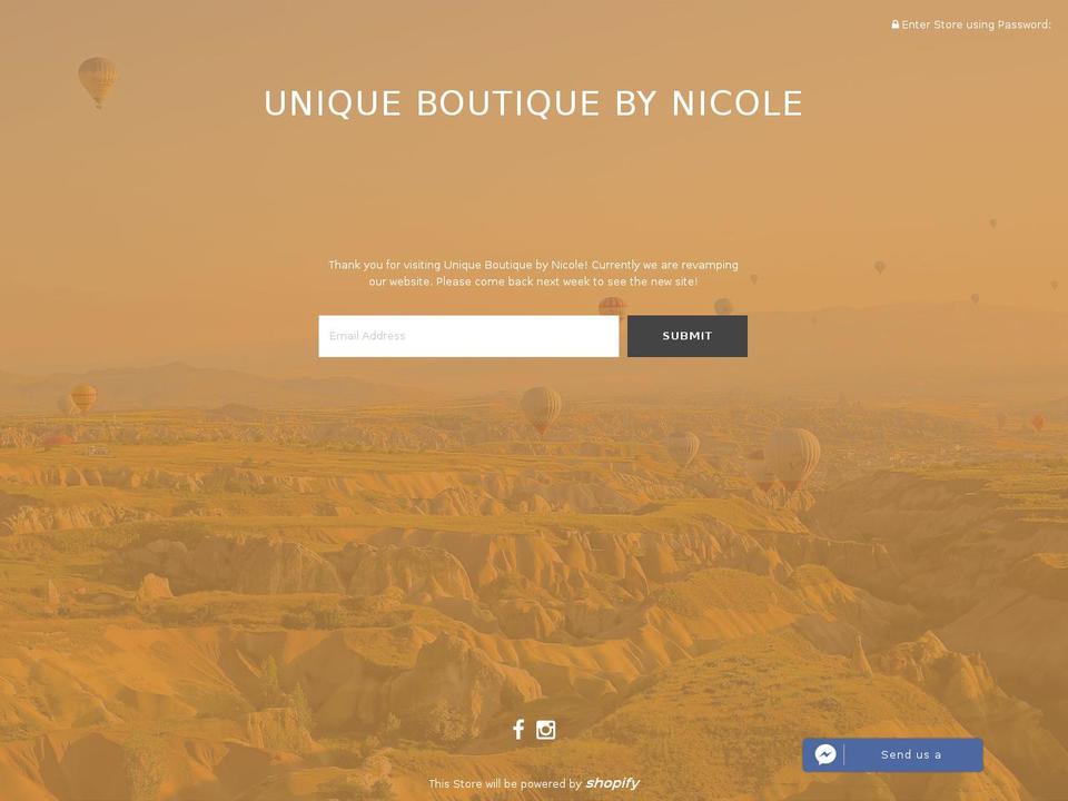 uniqueboutiquebynicole.com shopify website screenshot