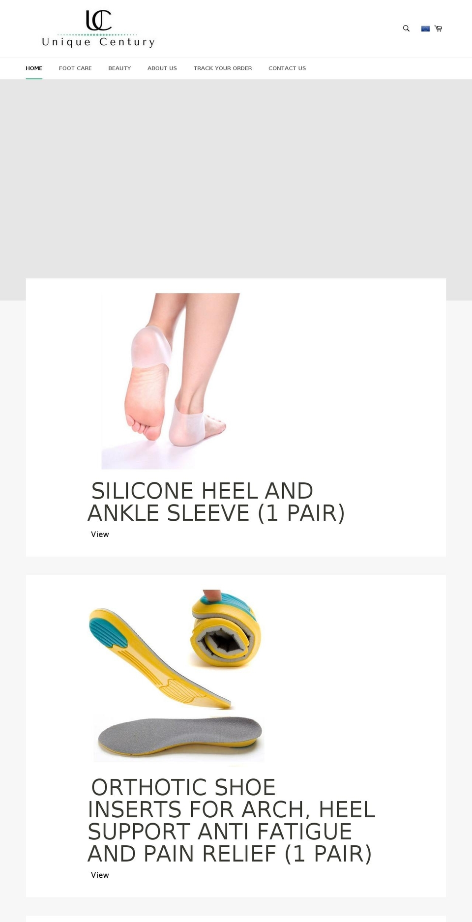 uniquecentury.com — Shopify storefront screenshot