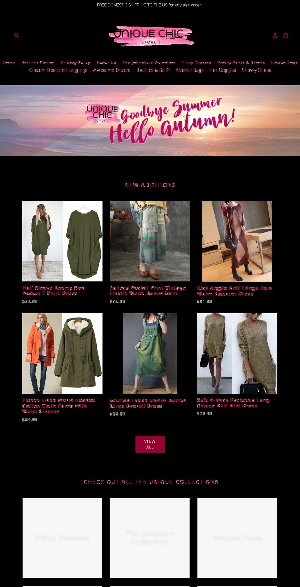 uniquechicstore.com — Shopify storefront screenshot