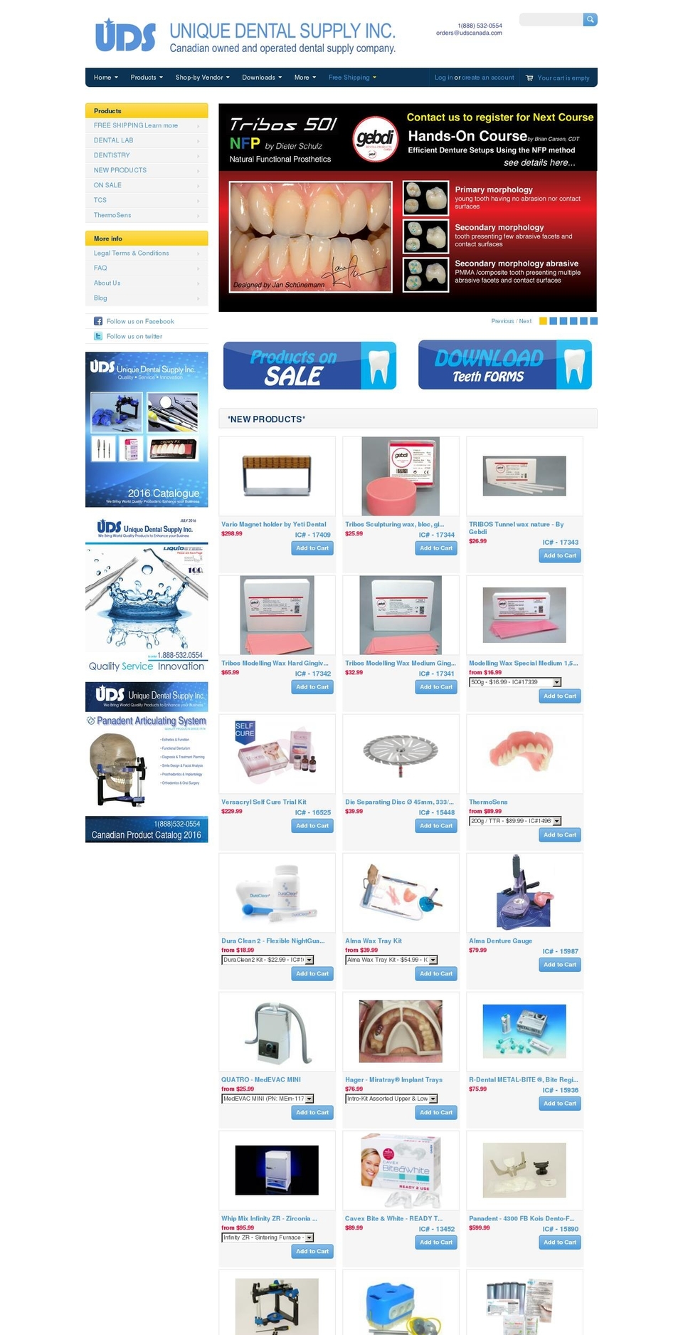 uniquedentalsupply.com shopify website screenshot