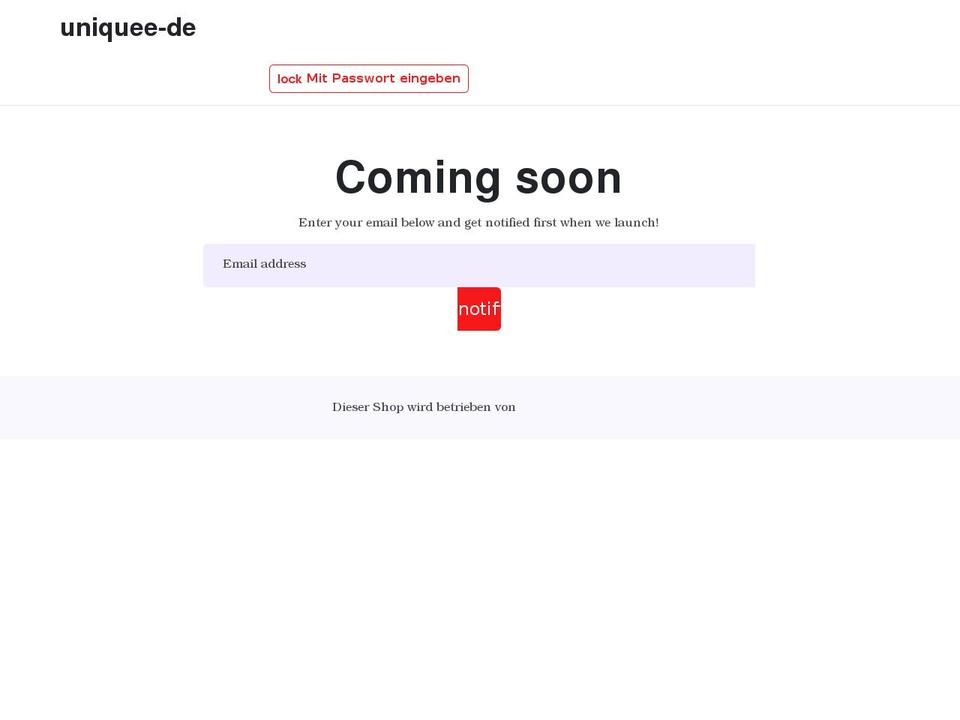 uniquee.de shopify website screenshot