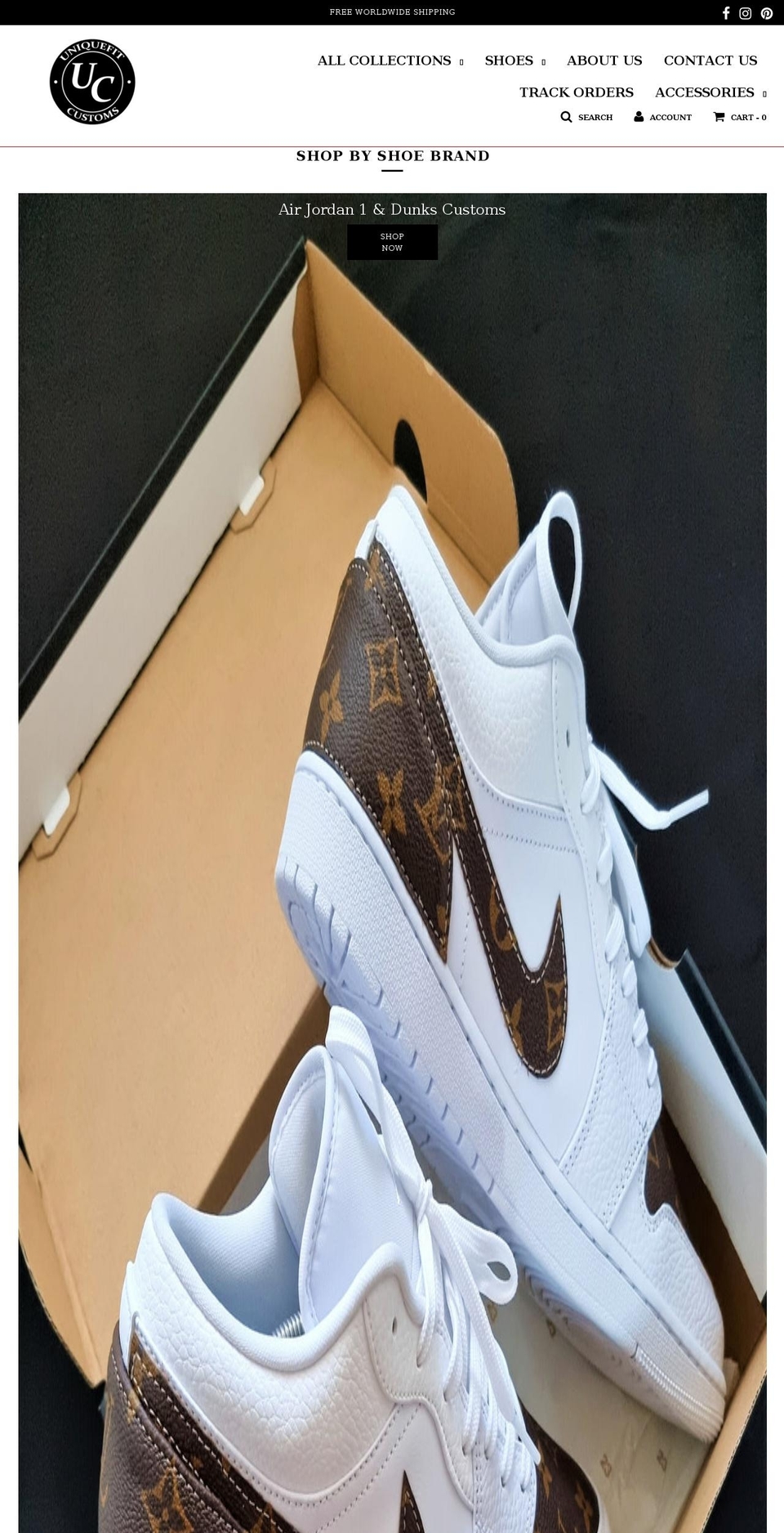 uniquefitcustoms.com shopify website screenshot