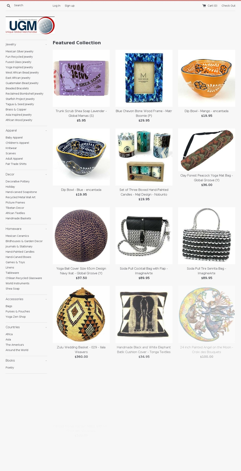 uniqueglobalmerchandise.com — Shopify storefront screenshot