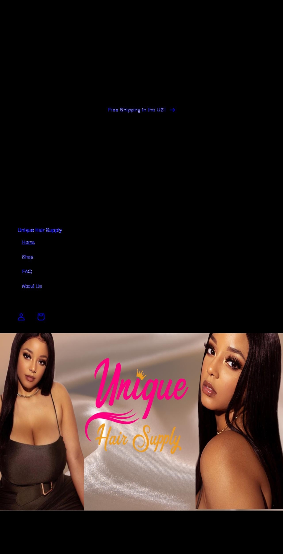 uniquehairsupply.com shopify website screenshot