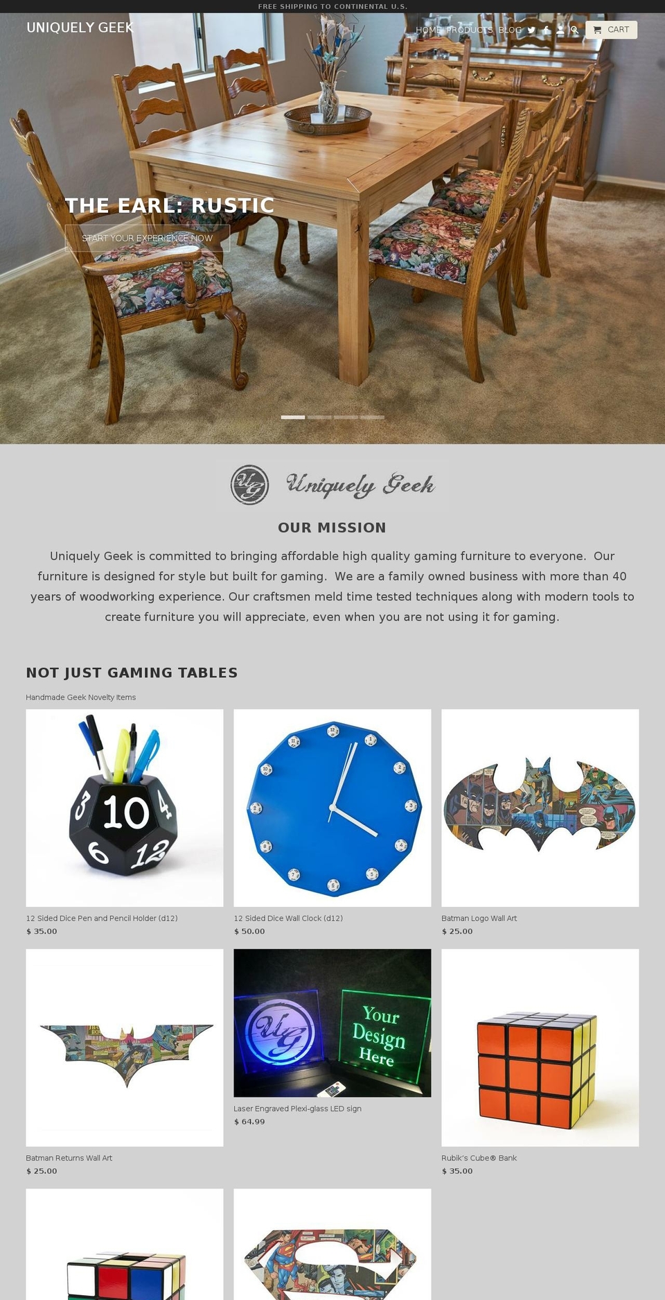 uniquely-geek.com shopify website screenshot