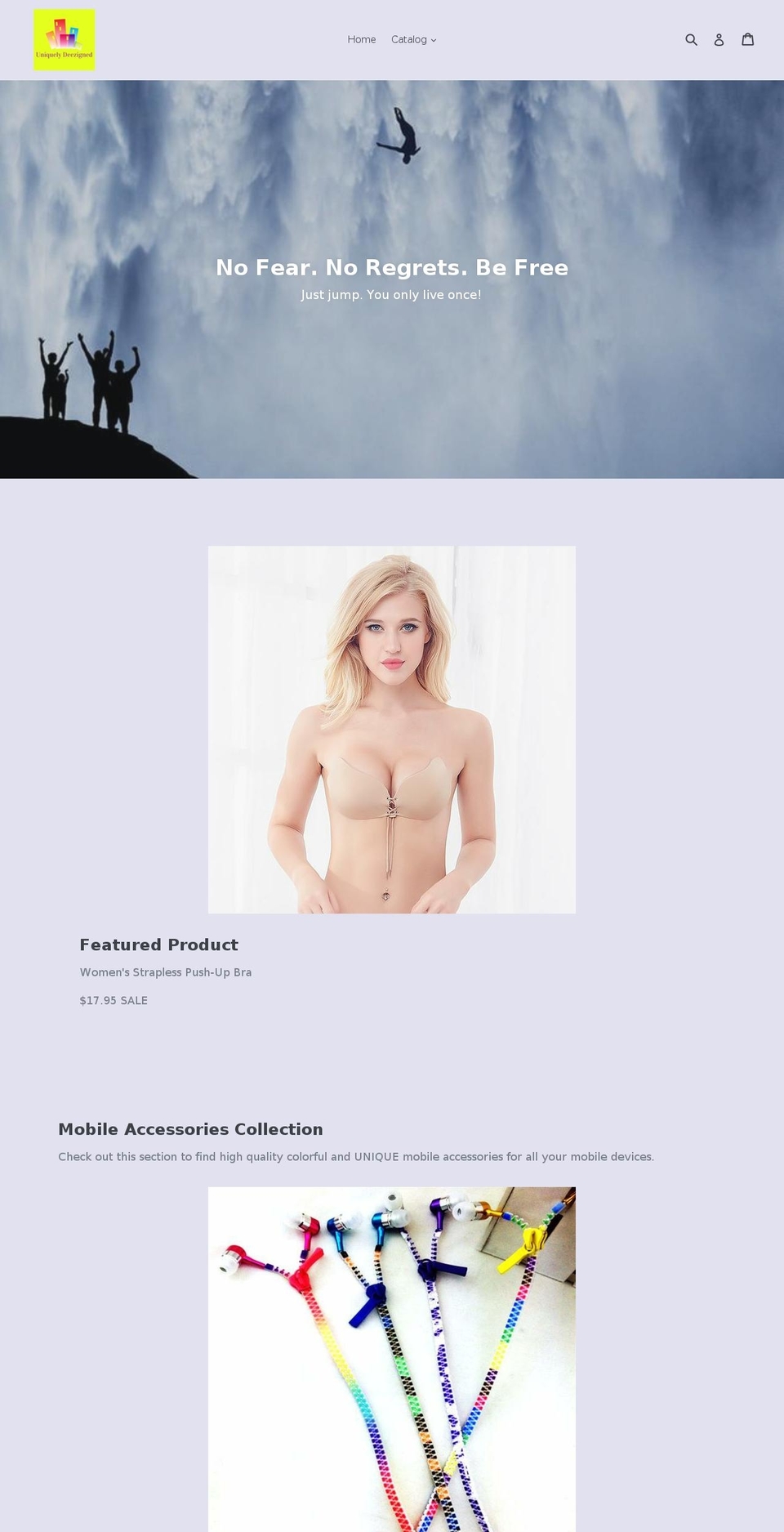 uniquelydeezigned.com — Shopify storefront screenshot