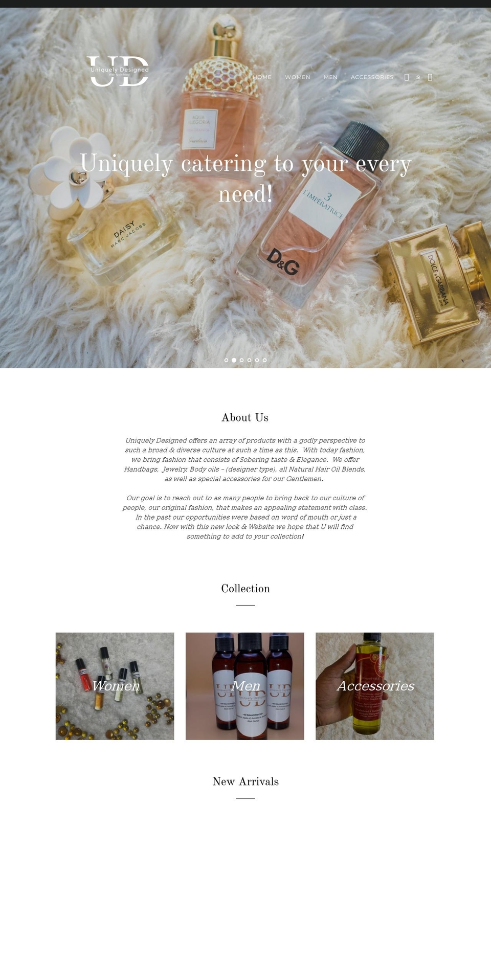 uniquelydesignedwithuinmind.com shopify website screenshot