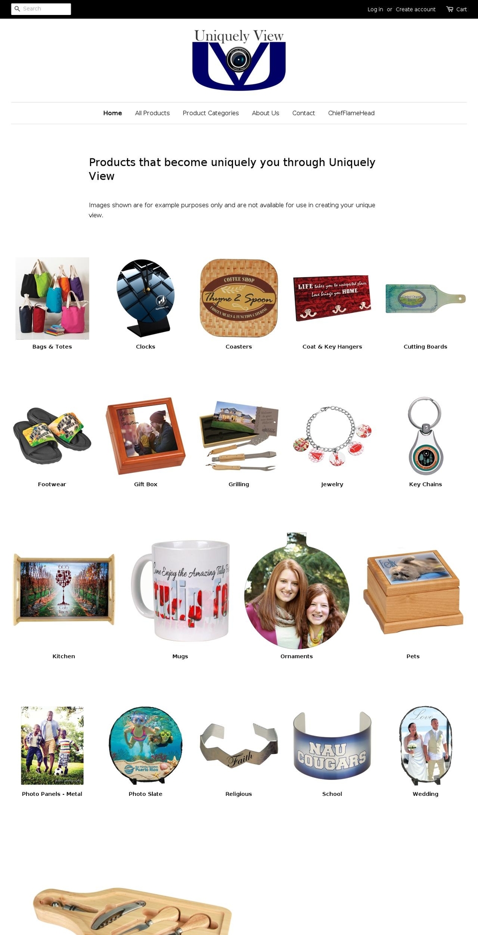 uniquelyview.com — Shopify storefront screenshot