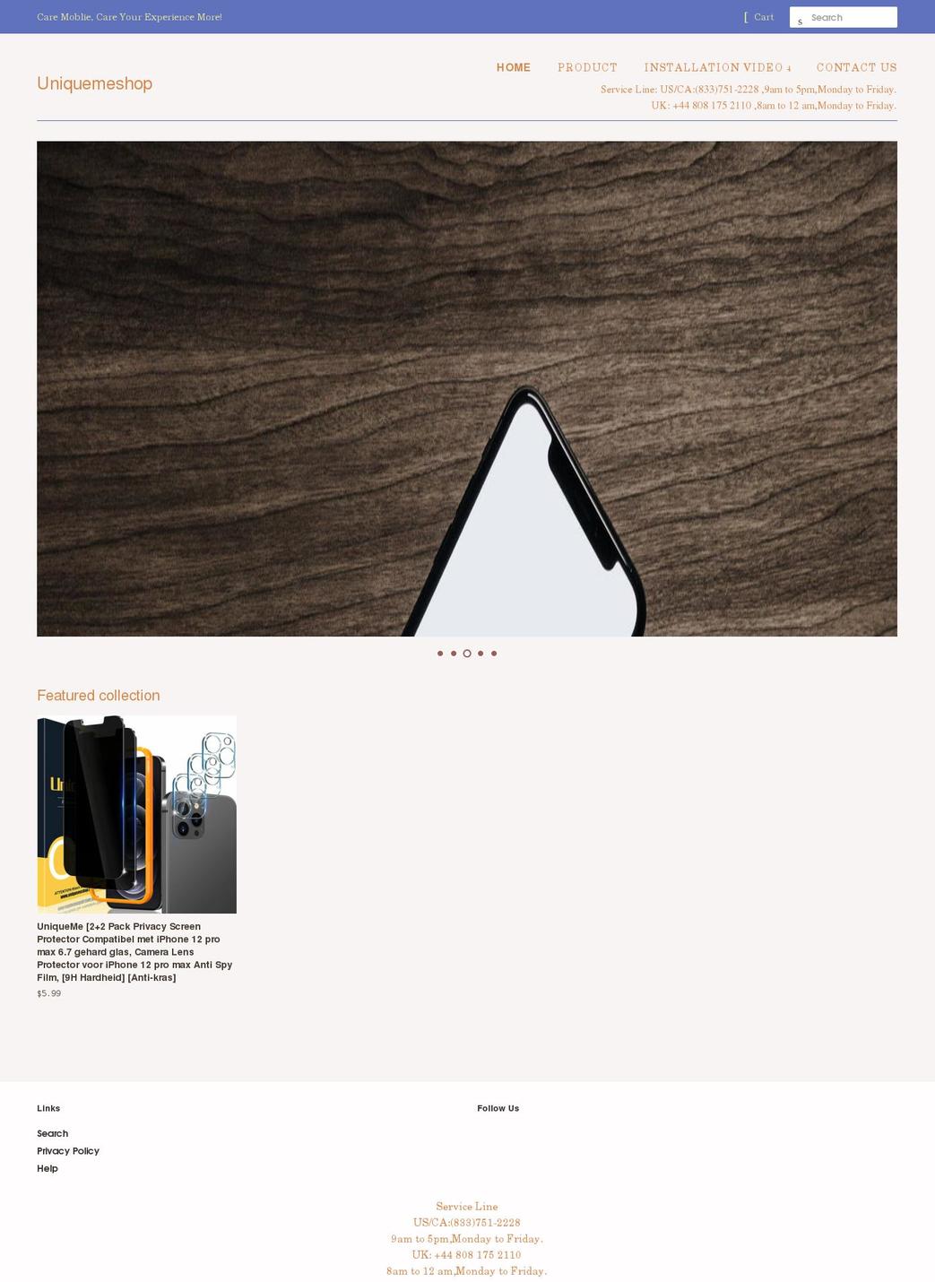 uniquememall.com shopify website screenshot