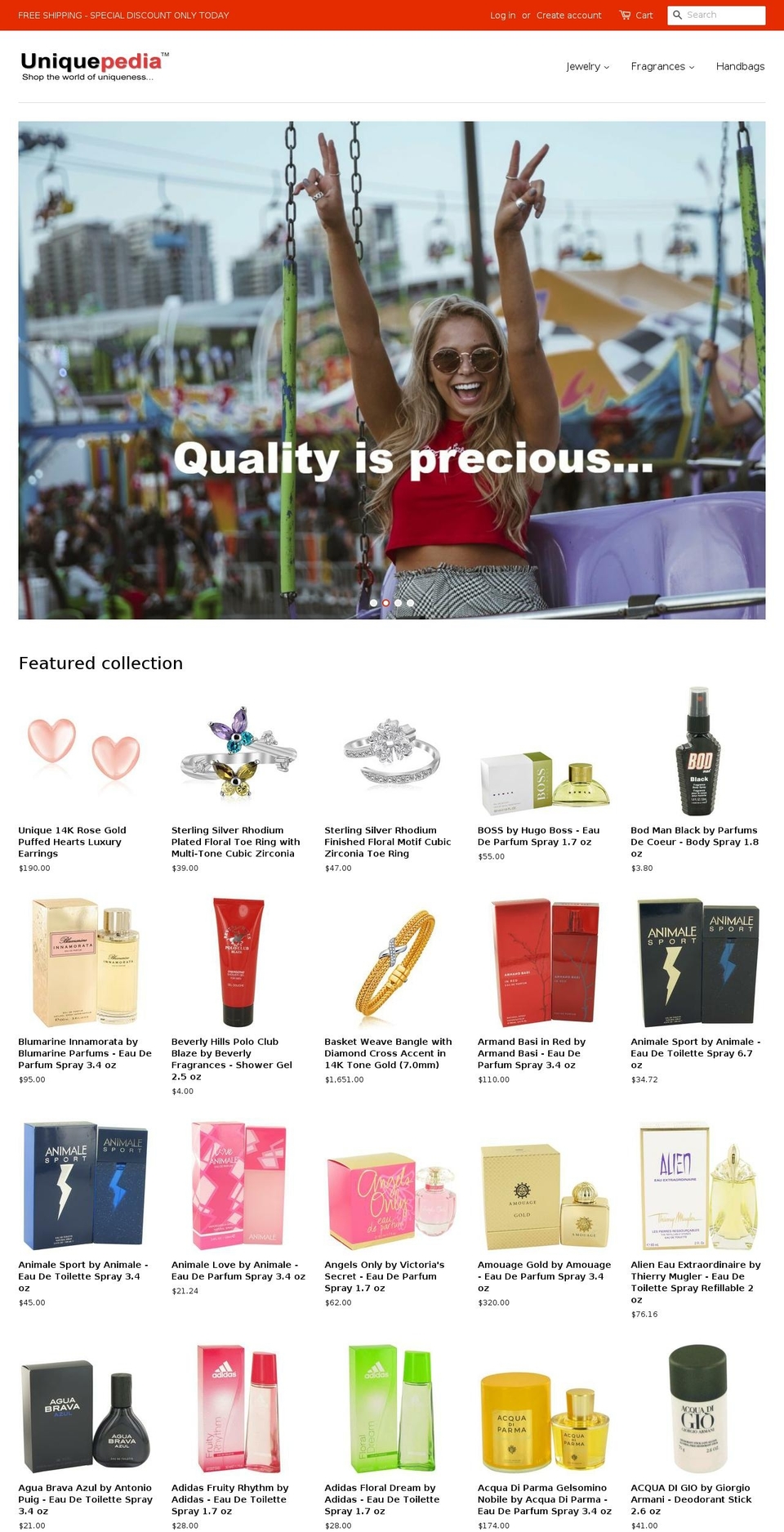 uniquepedia.com shopify website screenshot