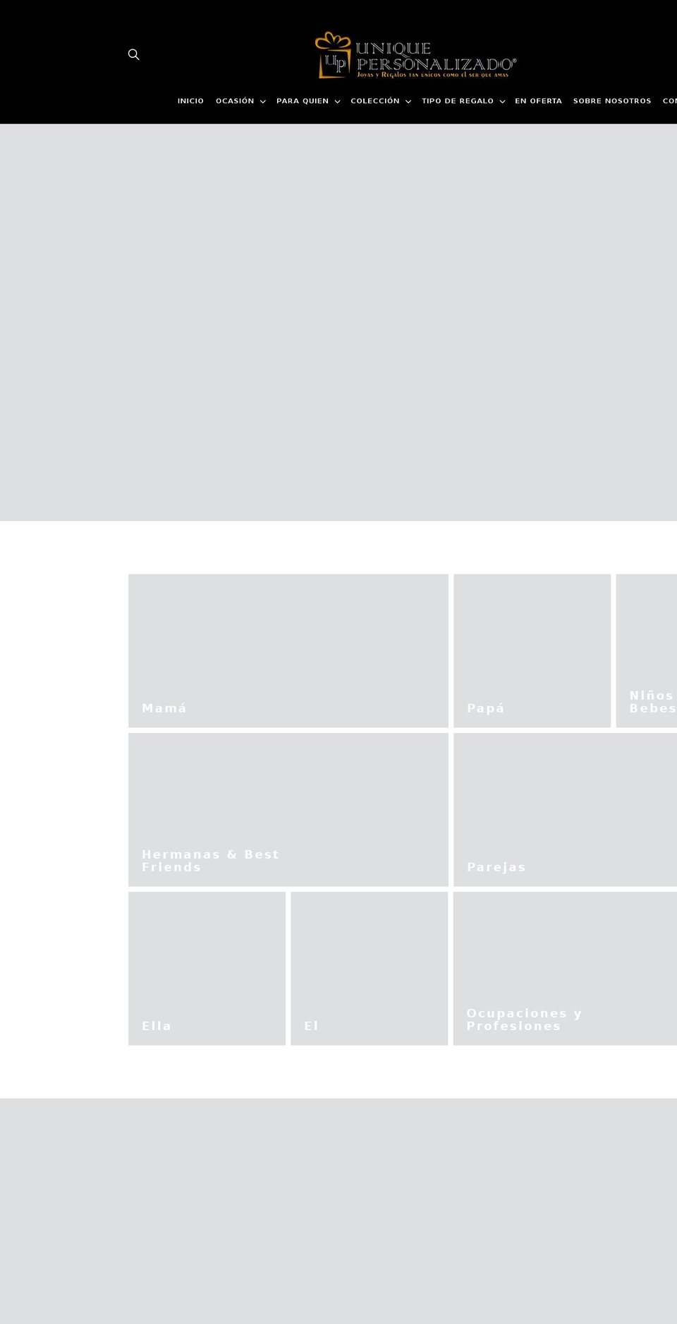 uniquepersonalizado.com — Shopify storefront screenshot