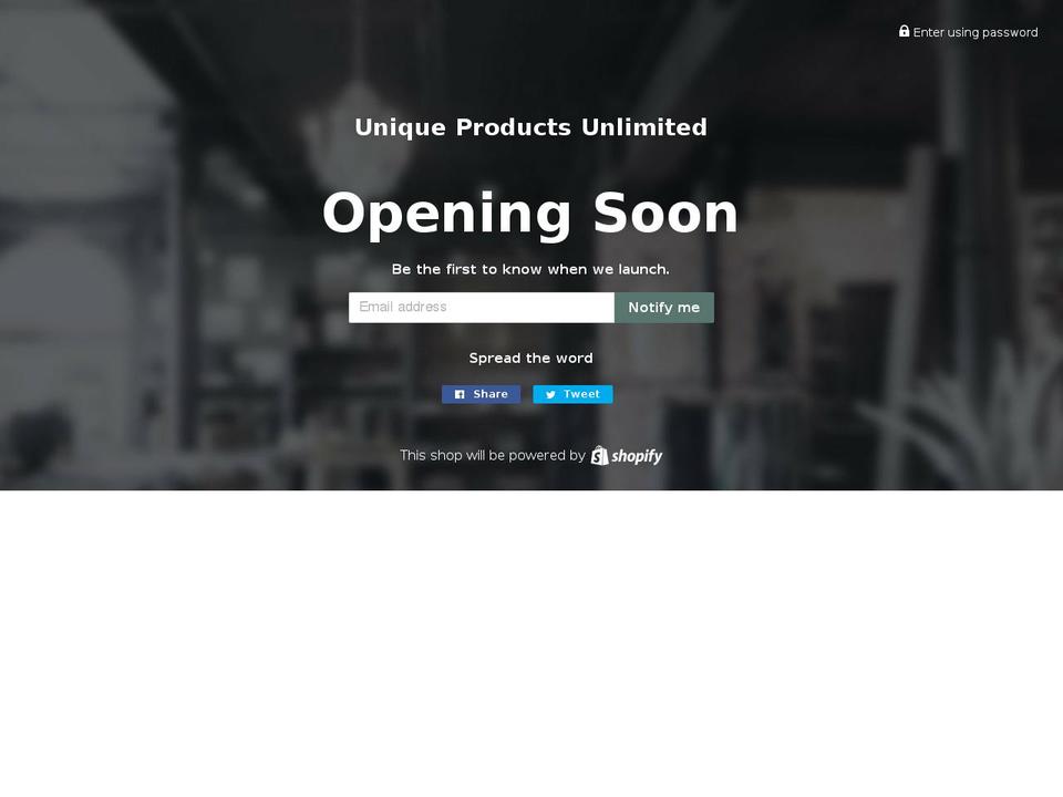 uniqueproductsunlimited.com — Shopify storefront screenshot
