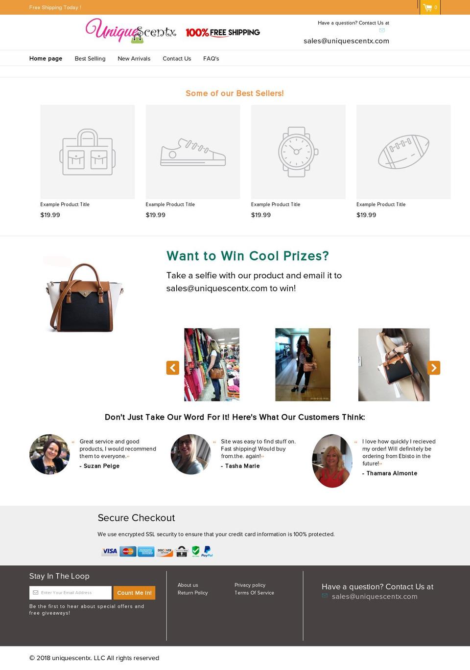 theme-export-fabuloushandbag-com-shoptimizethe Shopify theme site example uniquescentx.com
