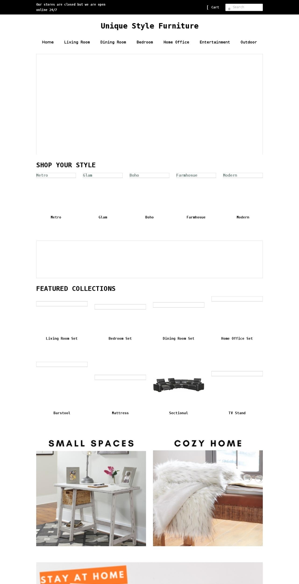 uniquestylefurniture.com shopify website screenshot