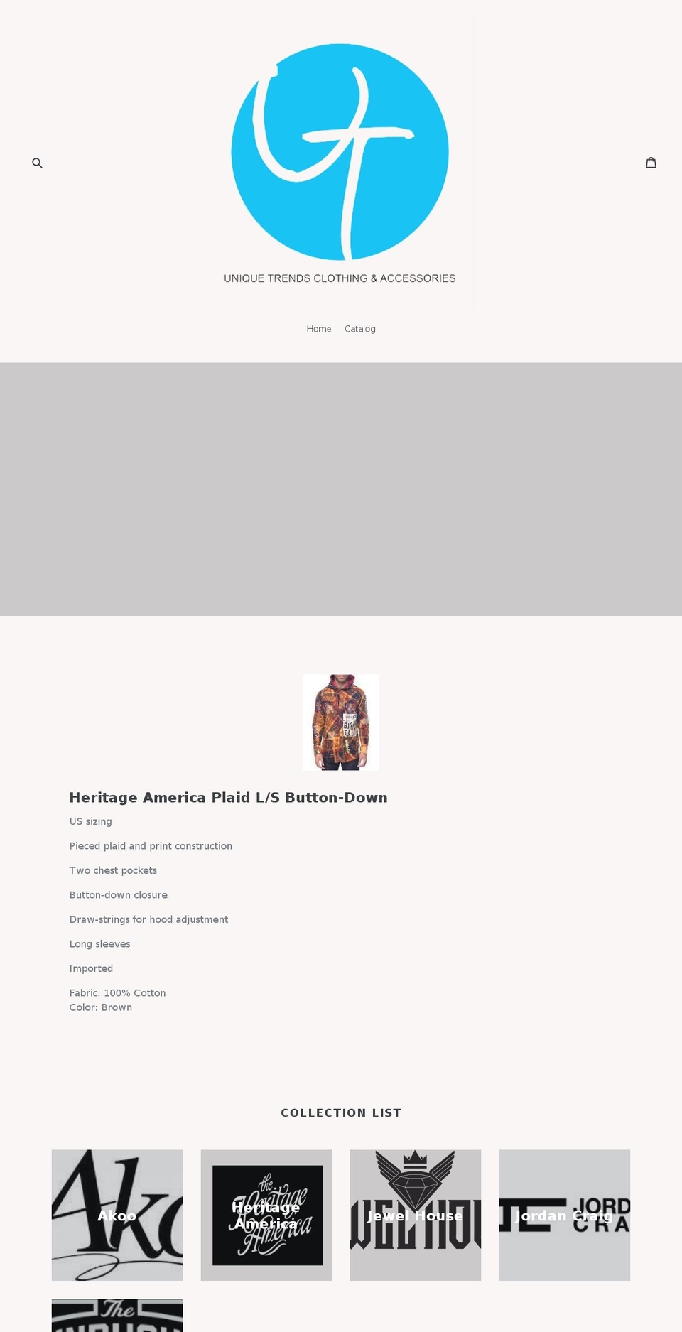 uniquetrendsvictoria.com — Shopify storefront screenshot