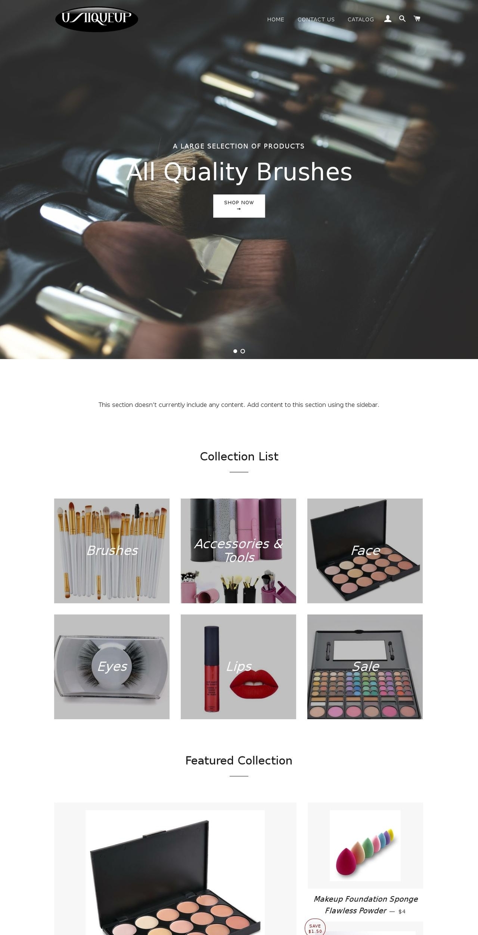 uniqueup.com shopify website screenshot